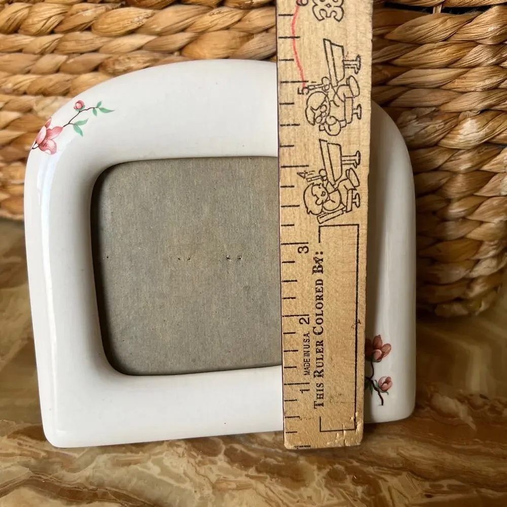 Small Floral Ceramic Frame - Picture 3 of 5